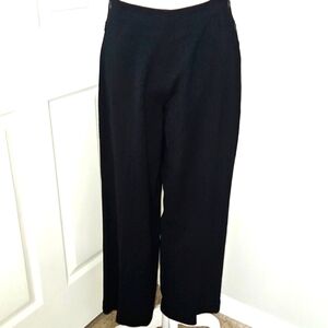J.Jill Stretch Women's Black Side Button Wool Blend Trouser Pants 12P